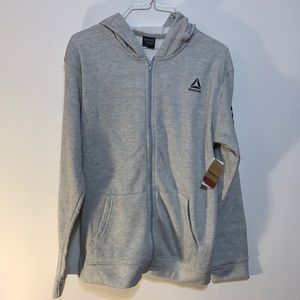 Reebok Grey HoodieZip Up with Pockets